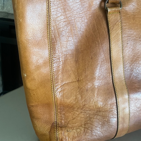Large Eddie Bauer Tote Retro All Leather - Picture 12 of 16